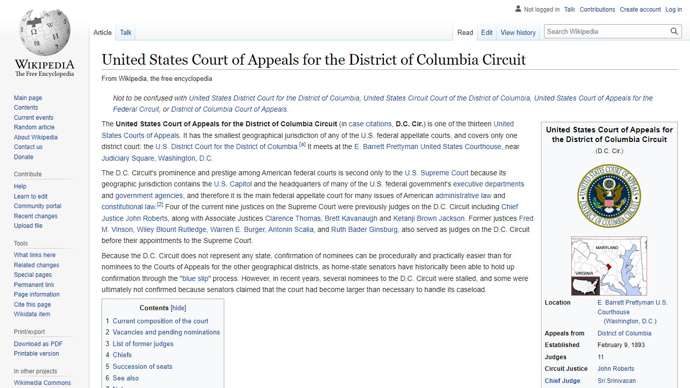 United States Court of Appeals for the District of Columbia Circuit ...